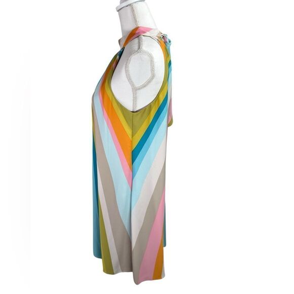 Trina Turk Morgan Striped Halter Neck Dress Multicolor Size Small - Picture 6 of 12
